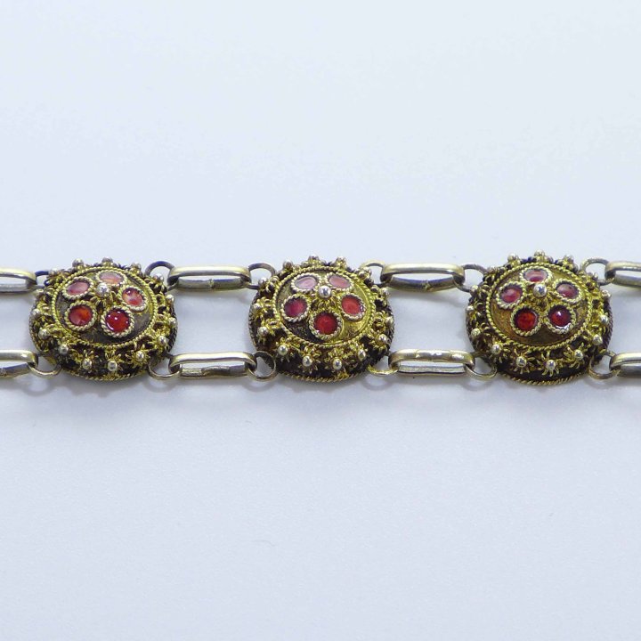 N.M. Thune - gold plated bracelet with enamel