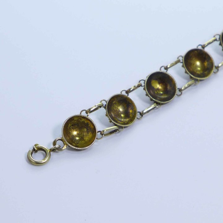N.M. Thune - gold plated bracelet with enamel