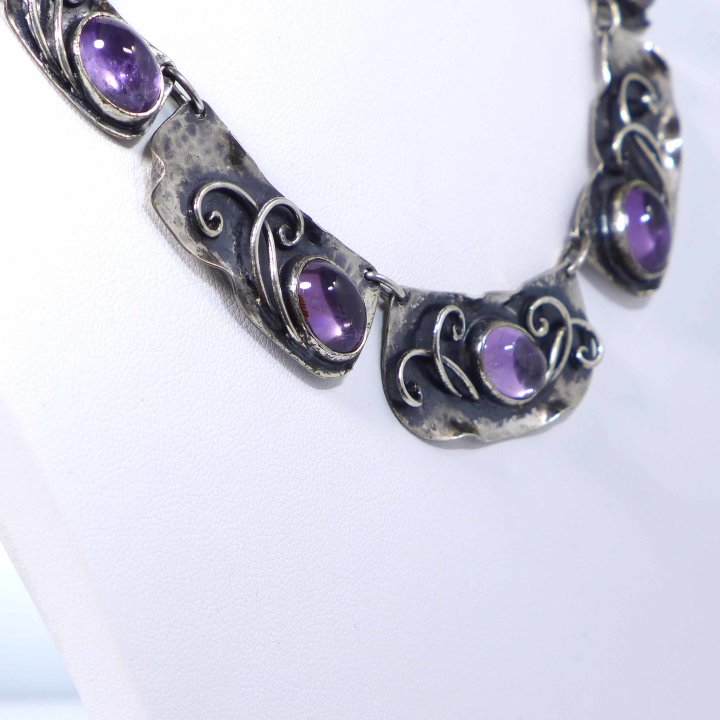 Handmade amethyst necklace from the 1930s