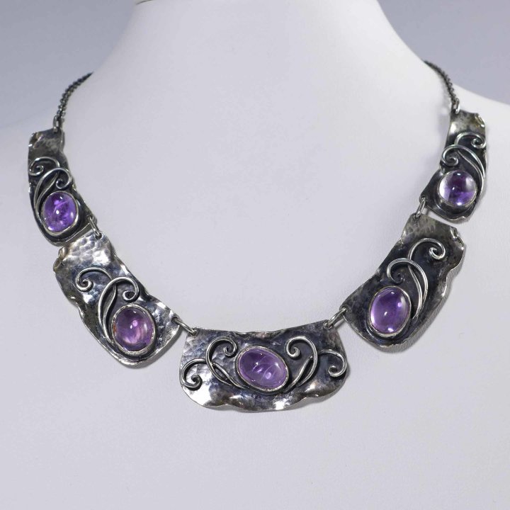 Handmade amethyst necklace from the 1930s