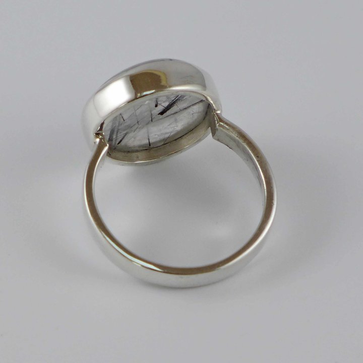 Ring with Schörl quartz