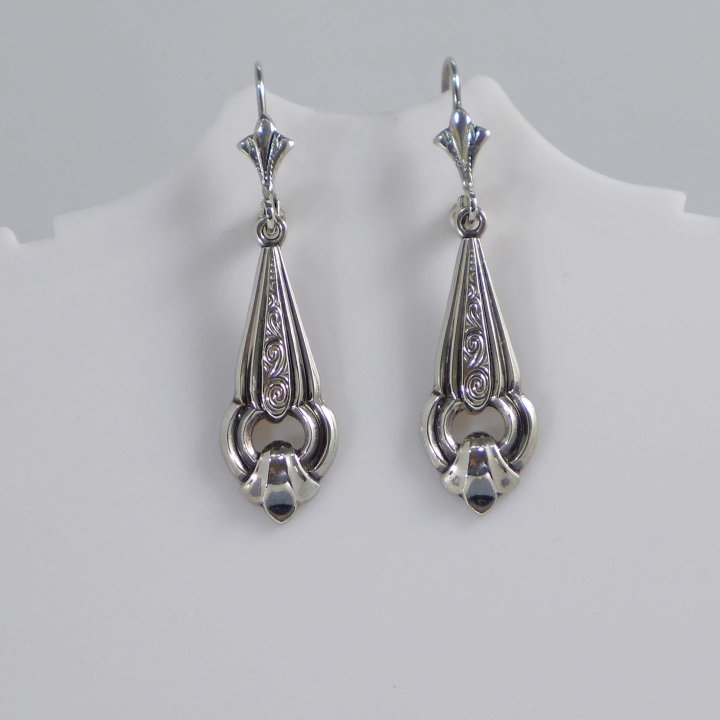 Silver earrings from the 1930s