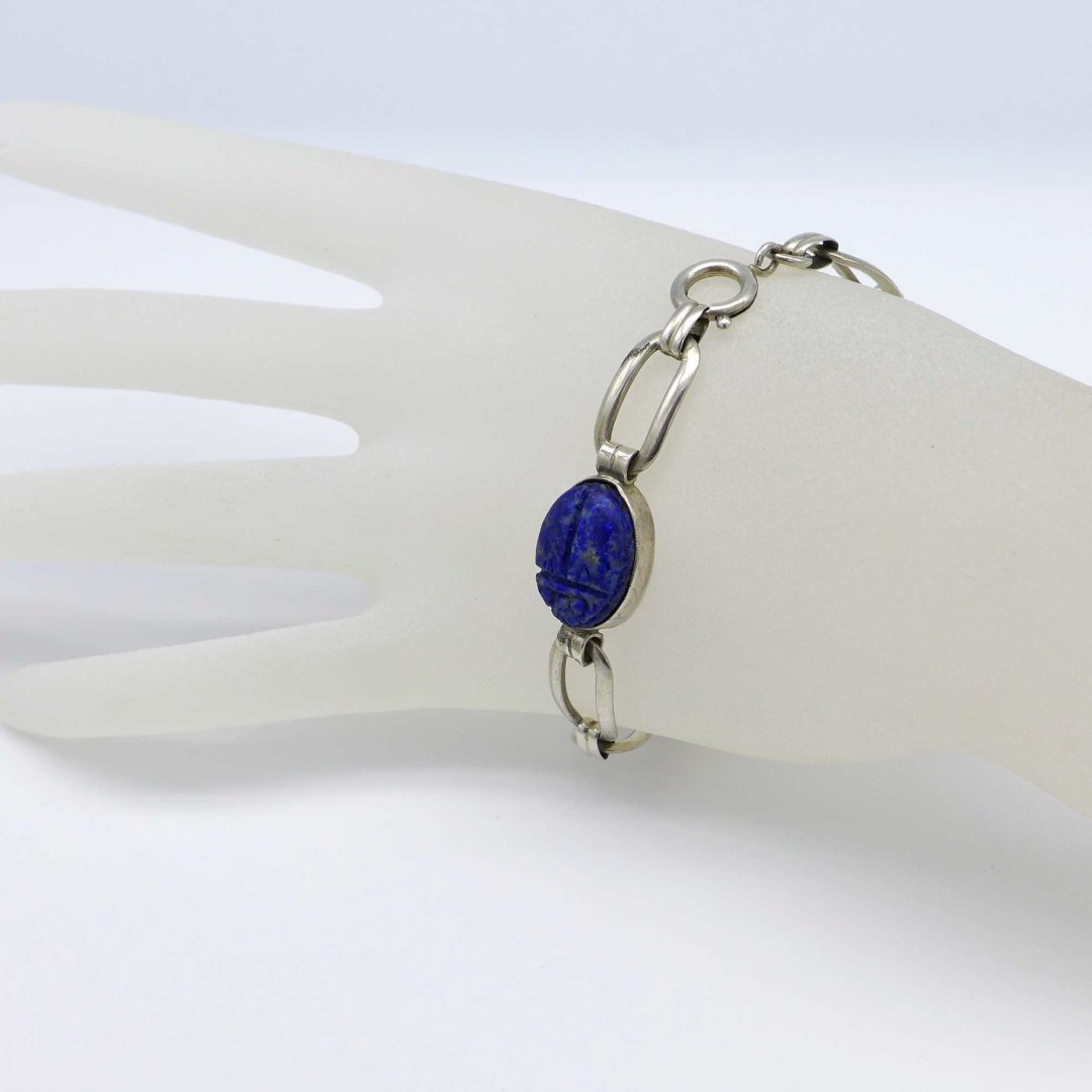 Richard Waibel - Silver bracelet with scarabs