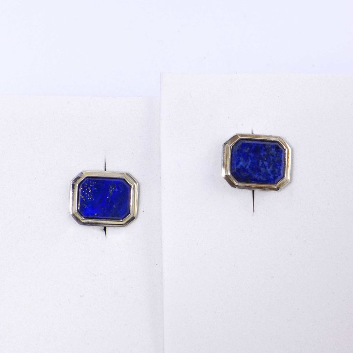 A. KLar - Art Deco cufflinks with lapis lazuli