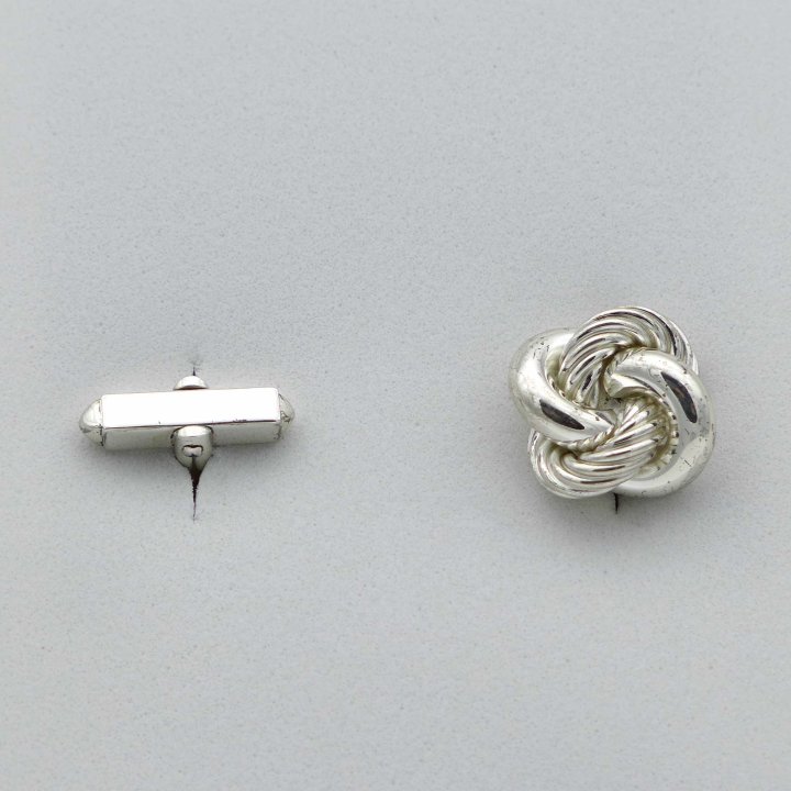Cufflinks with silver knots