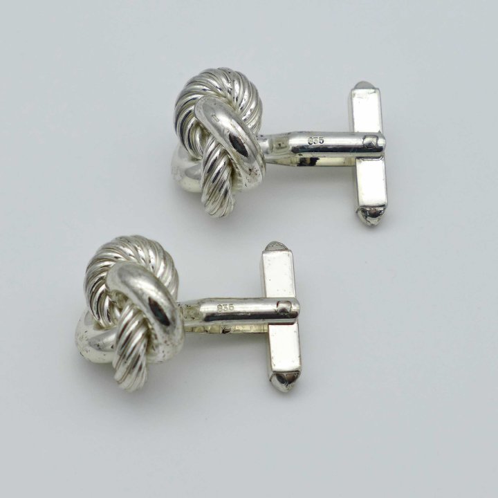 Cufflinks with silver knots