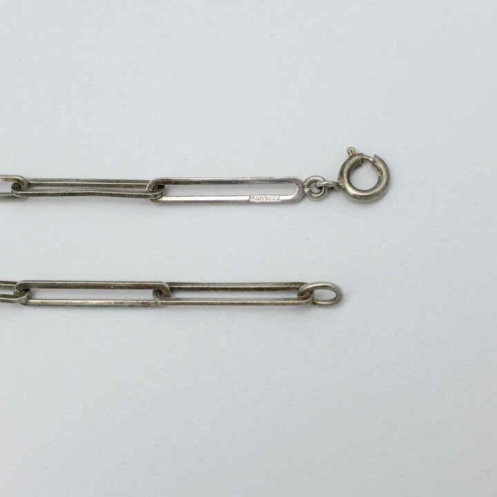 N.E. From - Long silver necklace with rock crystal