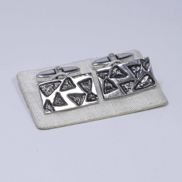 Erwin Höfling - Cufflinks in silver with triangles