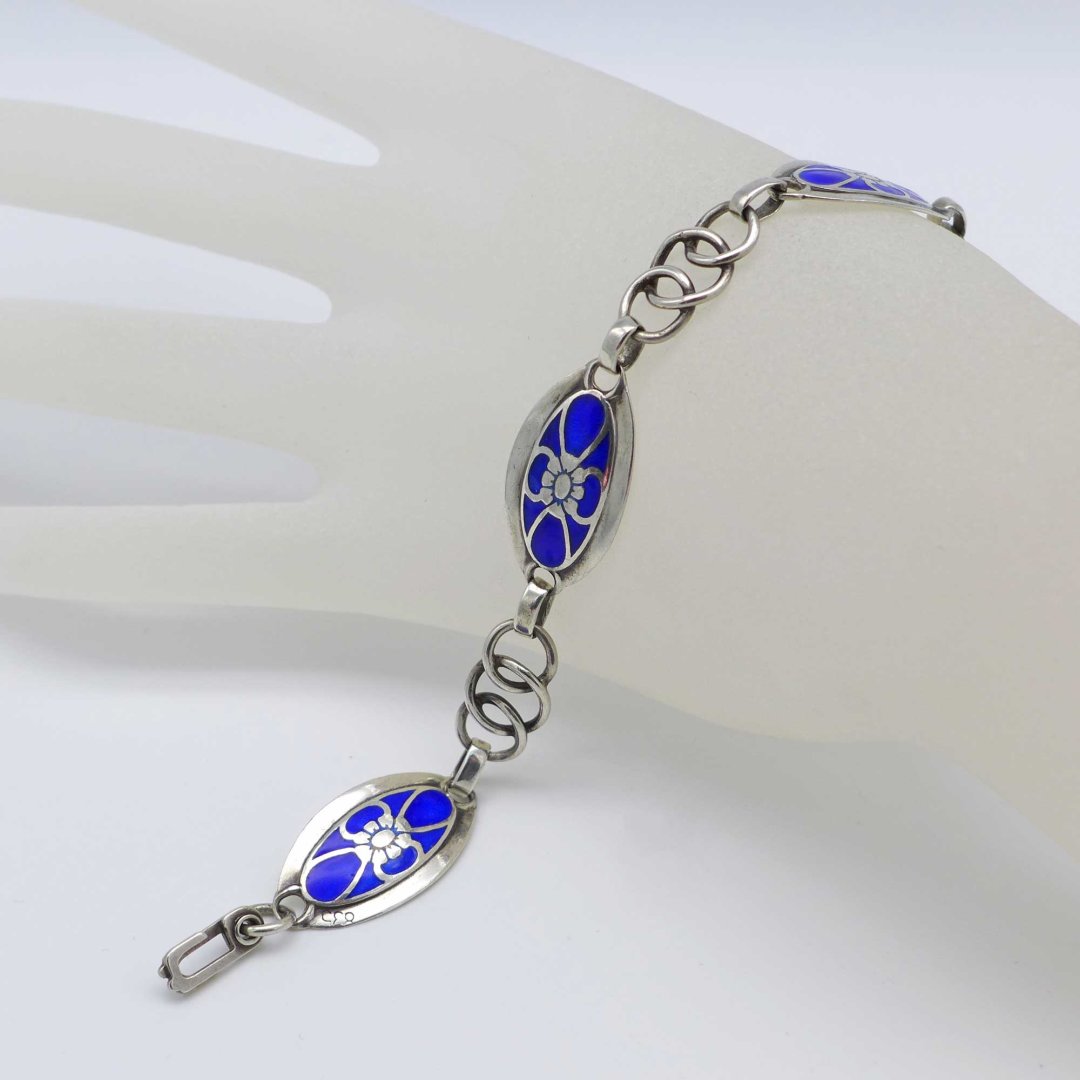 Emaille Armband mit Blumenmotiv