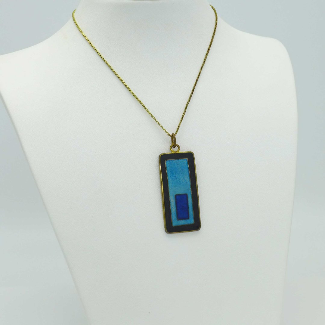 Schibensky - Blue enamel pendant