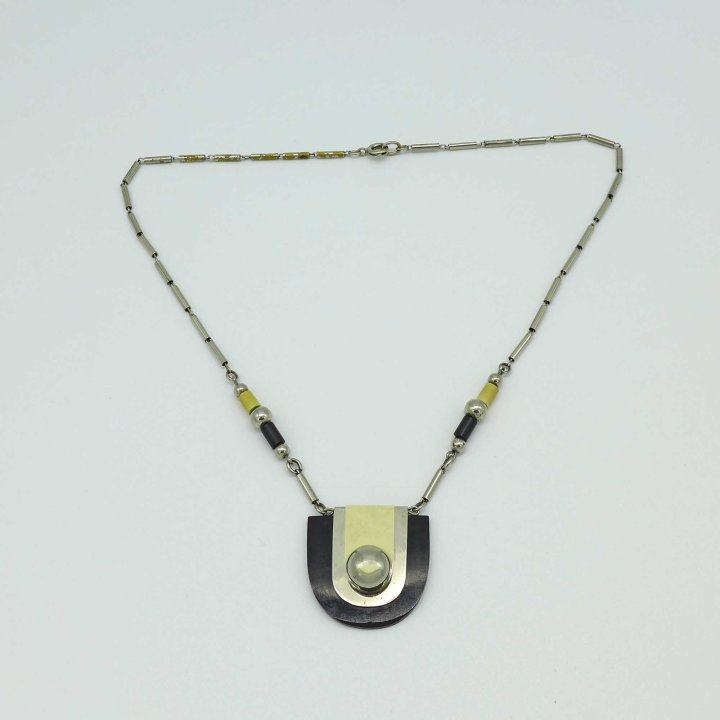 Jakob Bengel - Art Deco Necklace in Black and White