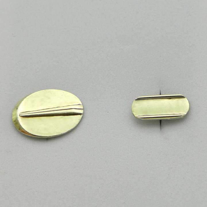 Oval cufflinks from the 1950s
