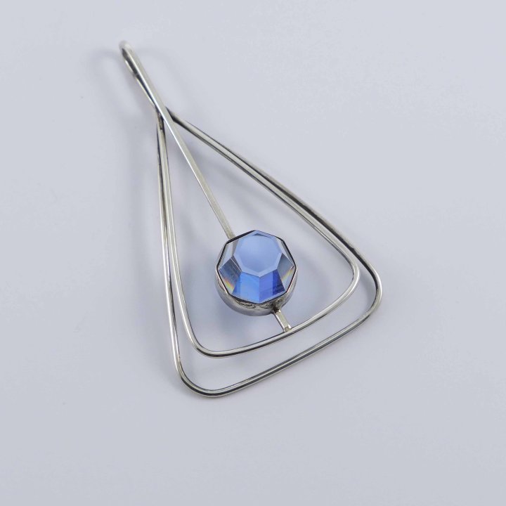 1950s pendant with blue lead crystal