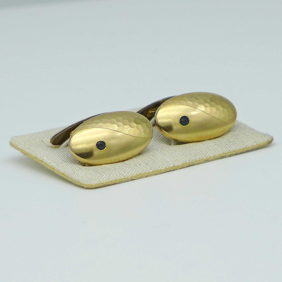 Art Nouveau cufflinks in gold doublé