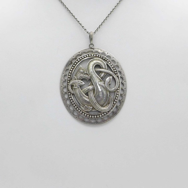 David Andersen - Silver Pendant with Nordic Water Dragon
