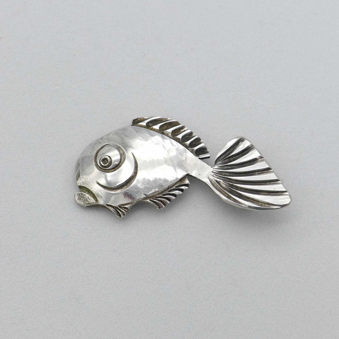 L. Kleist - Silver brooch fish