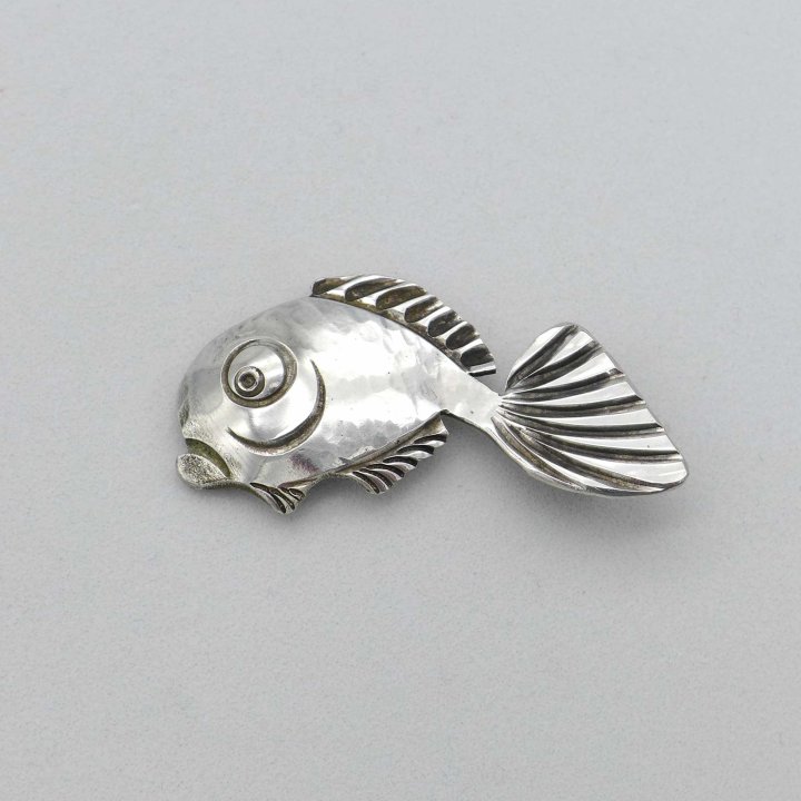 L. Kleist - Silberbrosche Fisch