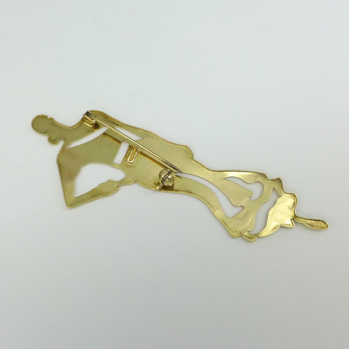 Brooch in the shape of a womans silhouette