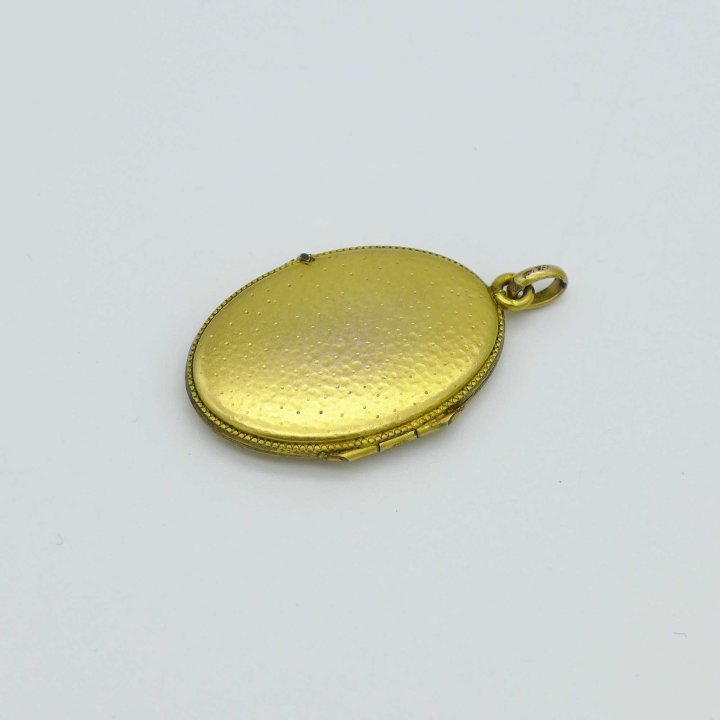 Oval Art Nouveau Medallion in Gold Doublé