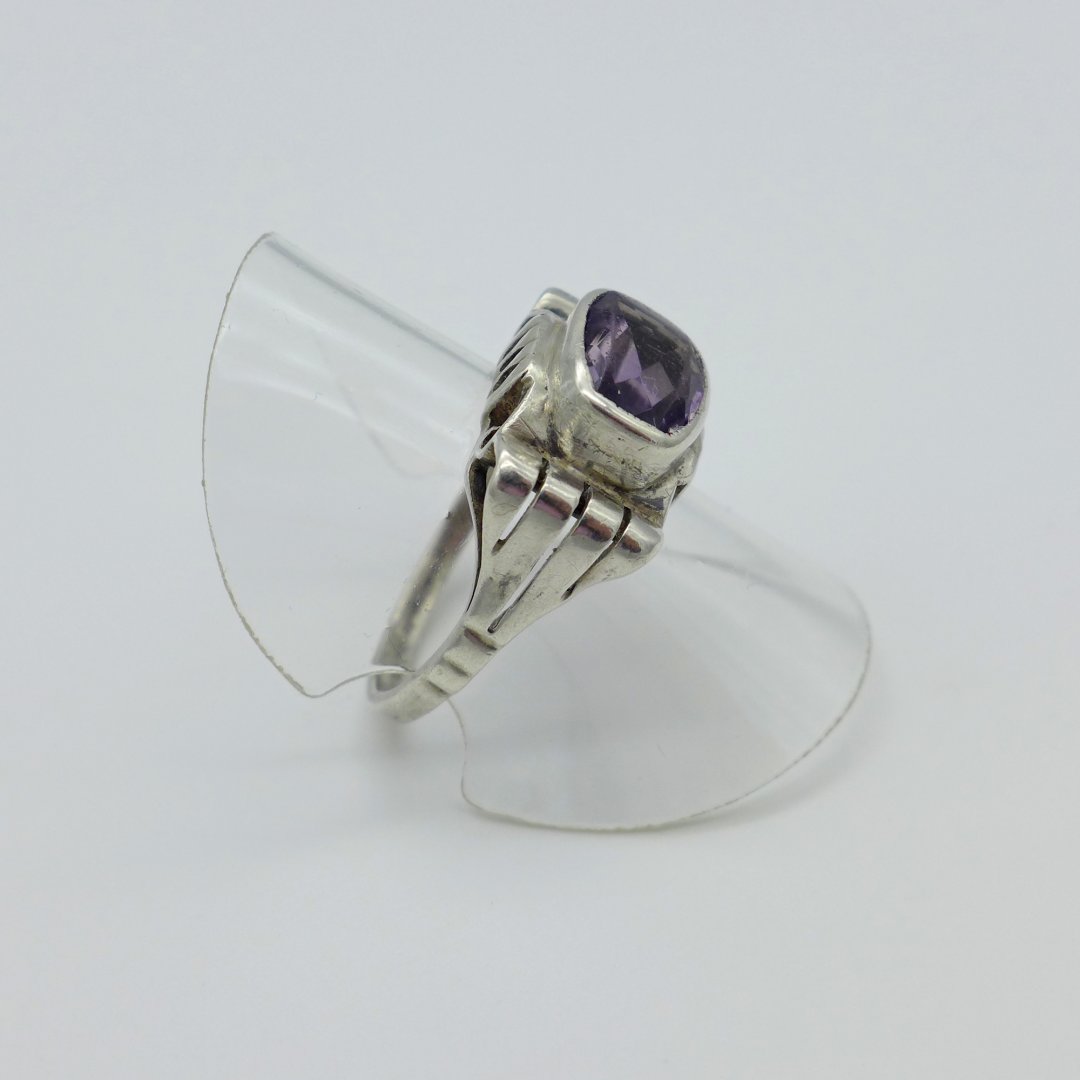 Art Deco Ring with Lavender Amethyst