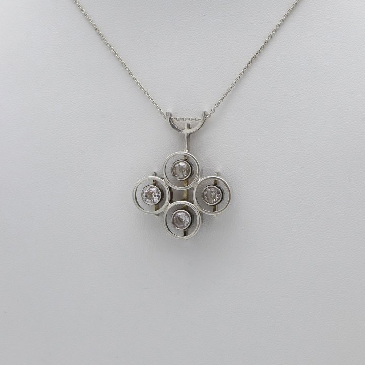 Kultaseppa Salovaara - Silver pendant with four rock crystals