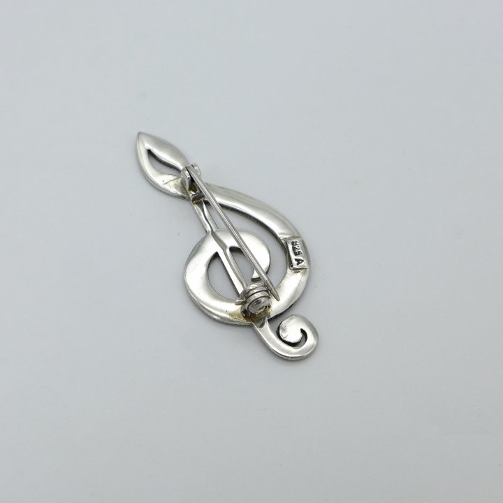 Music Clef with Marcasites
