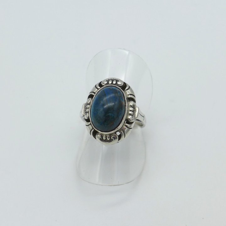Art Nouveau Ring with German Lapis