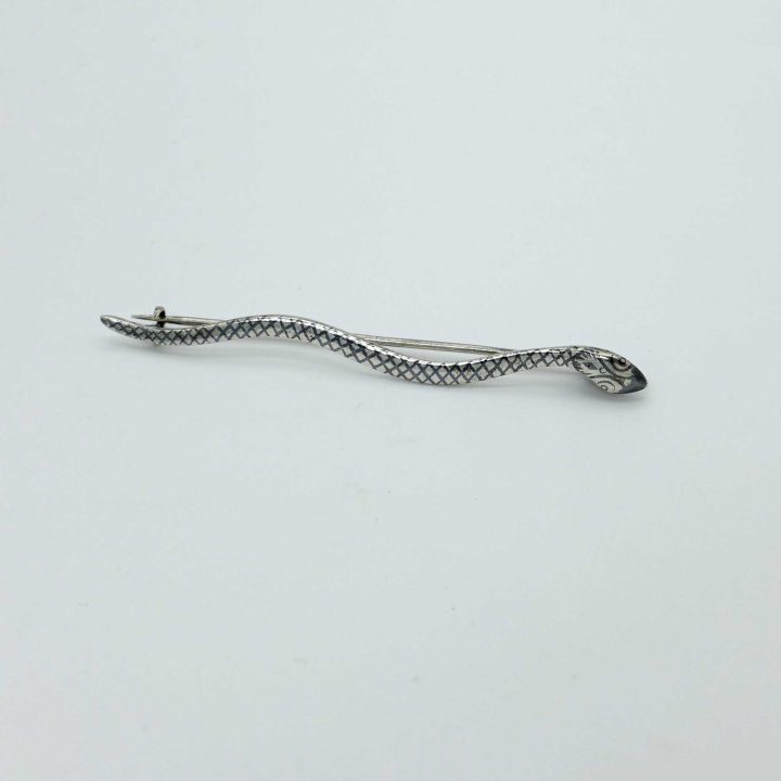 Brooch snake in Tula silver