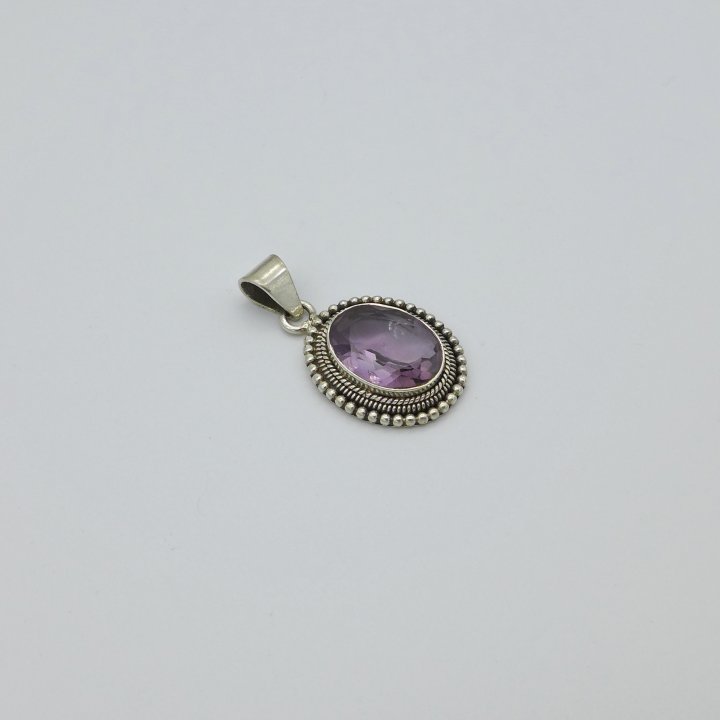 Handcrafted pendant with amethyst