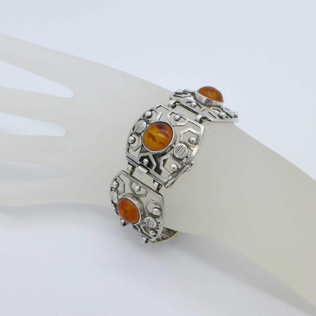 Wide amber bracelet from the 1930s