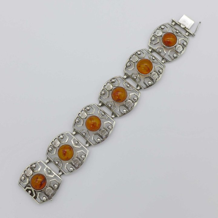 Wide amber bracelet from the 1930s
