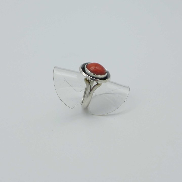 N.E. From - Silver ring with coral