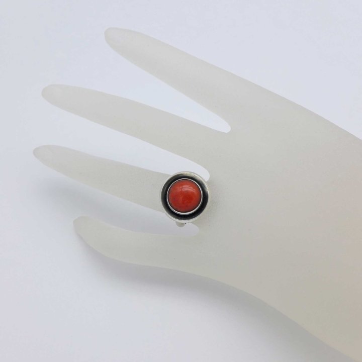 N.E. From - Silver ring with coral