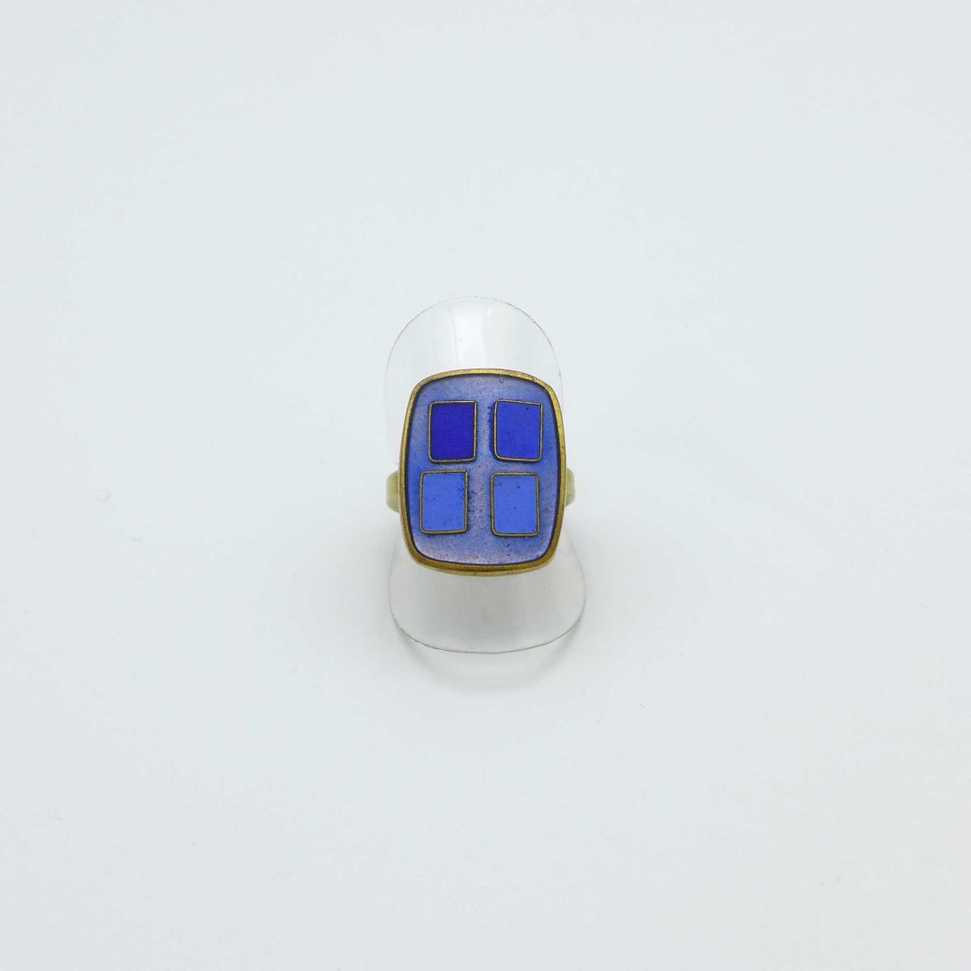 Schibensky - Blue enamel ring