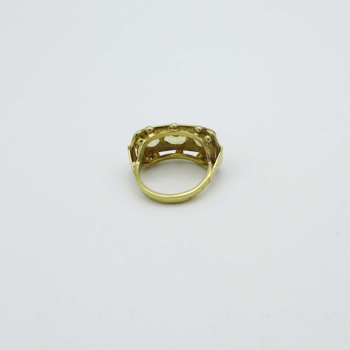 Gold-plated Art Deco ring with citrines