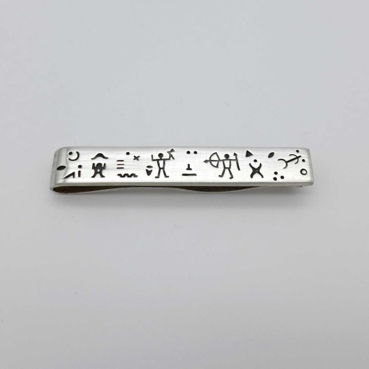 Engraved tie bar from North America