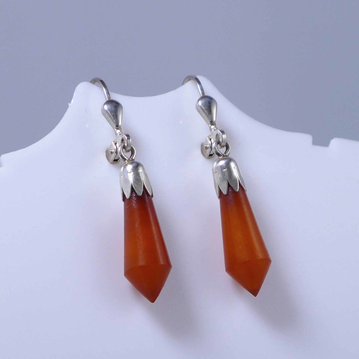 Butterscotch amber drop earrings