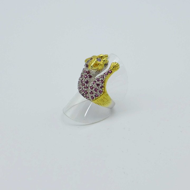 Pink Panther Ring with Rubies