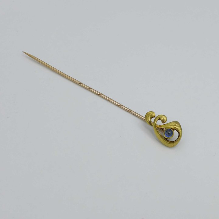 Art Nouveau Tie Pin in Gold Doublé