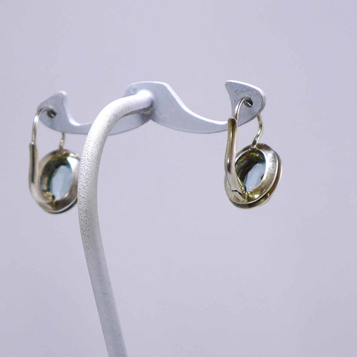 Earrings with light blue spinel from the 1930s