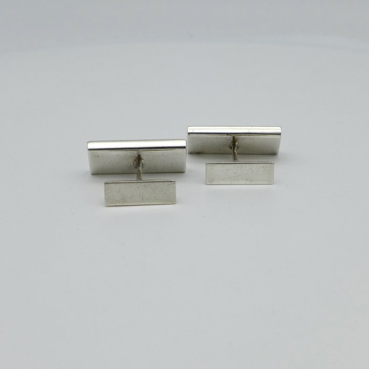Silver cufflinks with rosewood