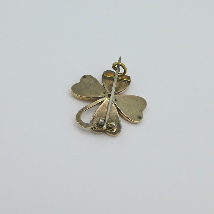 Art Nouveau Pin Cloverleaf with Pearl