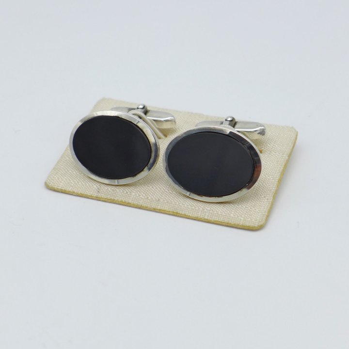 H. Scholl - Large cufflinks with onyx