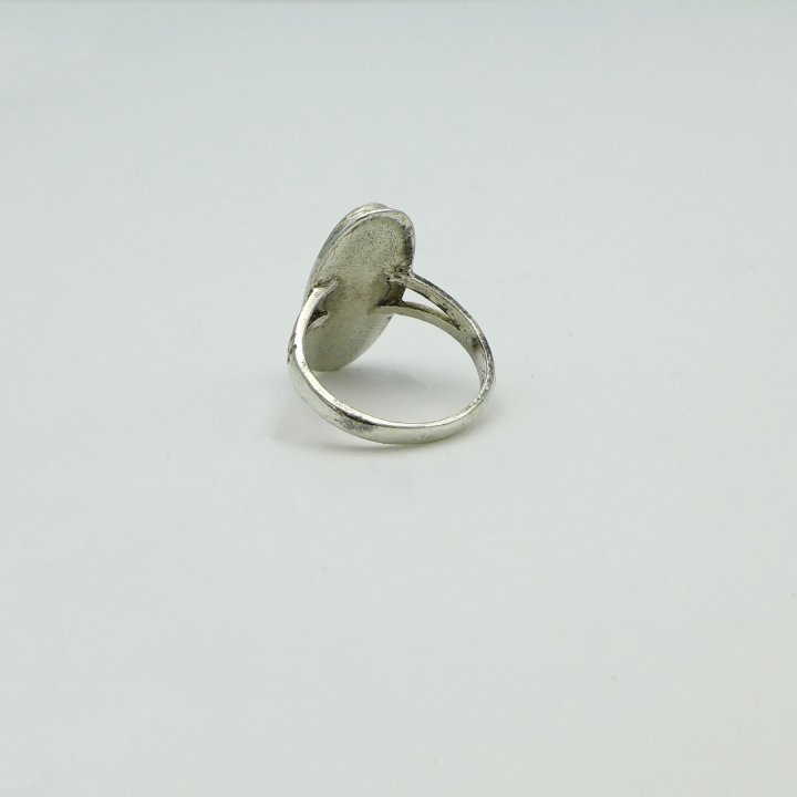 Silver ring with onyx