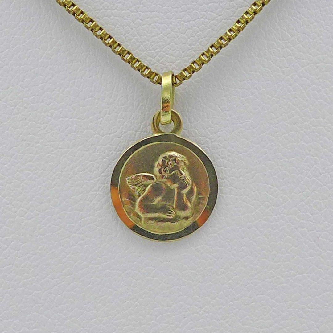 Gold pendant guardian angel